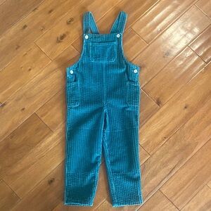 Kids Green Corduroy Overalls - Classic Strap Jumper